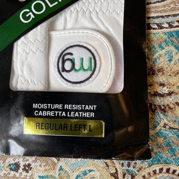 DynaGrip Leather Golf Glove Regular Left L Cabretta Leather NEW White - Picture 2 of 7